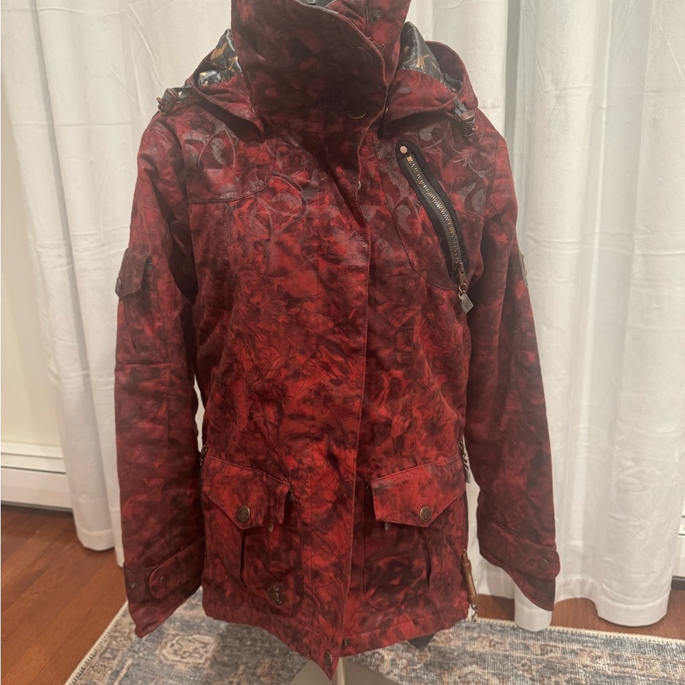 Women's Red Patterned snowboard/ski Jacket